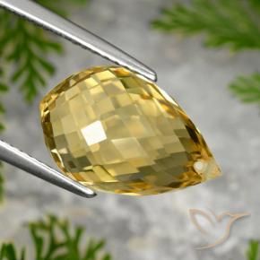 Citrino Dorato medio naturale da 8.48 ct, Taglio briolette, VVS