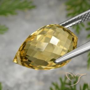 Citrino Dorato medio naturale da 8.48 ct, Taglio briolette, VVS