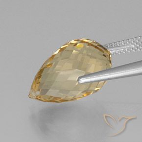 Citrino Arancione-Oro naturale da 8.79 ct, Taglio briolette, VVS
