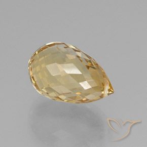 Citrino Arancio dorato naturale da 8.53 ct, Taglio briolette, VVS