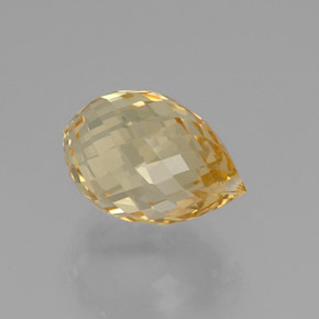 Citrino Arancio dorato naturale da 8.86 ct, Taglio briolette, VVS
