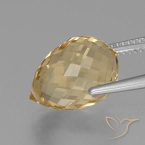 Citrino Arancione-Oro naturale da 9.20 ct, Taglio briolette, VVS