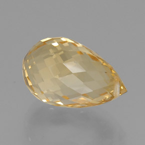 Citrino naturale dorato da 9,84 ct, briolette, VVS