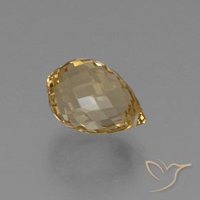 Citrino Arancio dorato naturale da 7.86 ct, Taglio briolette, VS
