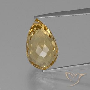 Citrino Arancio dorato naturale da 7.94 ct, Taglio briolette, VVS