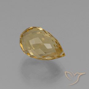 Citrino Arancio dorato naturale da 7.94 ct, Taglio briolette, VVS