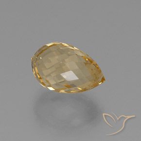Citrino Arancio dorato naturale da 7.90 ct, Taglio briolette, VVS-VS