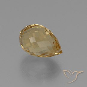 Citrino Arancio dorato naturale da 8.29 ct, Taglio briolette, VVS