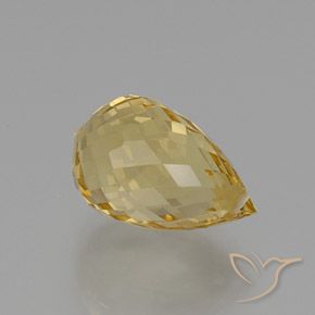 Citrino Arancio dorato naturale da 8.08 ct, Taglio briolette, VVS-VS
