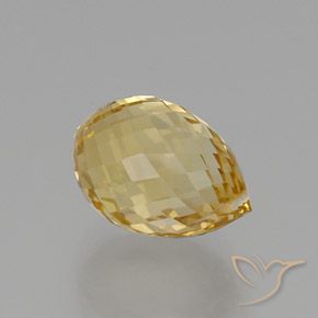Citrino Dorato chiaro naturale da 7.78 ct, Taglio briolette, VVS