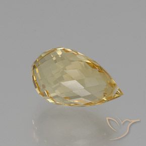 Citrino Dorato chiaro naturale da 7.77 ct, Taglio briolette, VVS
