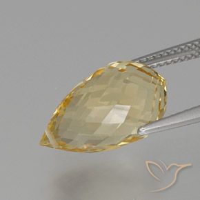 Citrino Dorato chiaro naturale da 7.77 ct, Taglio briolette, VVS