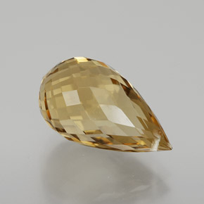 Citrino naturale dorato da 6,52 ct, briolette, VVS