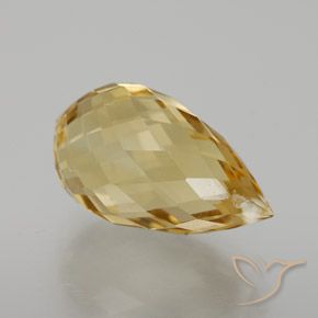 Citrino Arancio dorato naturale da 6.85 ct, Taglio briolette, VVS-VS