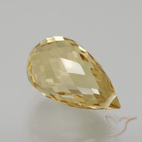 Citrino Dorato naturale da 6.91 ct, Taglio briolette, VVS-VS