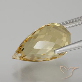 Citrino Dorato naturale da 6.91 ct, Taglio briolette, VVS-VS