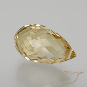 Citrino Dorato naturale da 6.65 ct, Taglio briolette, VVS