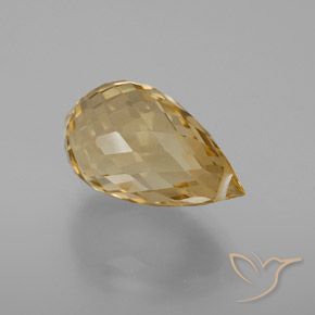 Citrino Dorato naturale da 7.33 ct, Taglio briolette, VVS