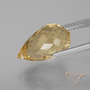 Citrino Dorato naturale da 7.33 ct, Taglio briolette, VVS