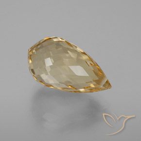 Citrino Dorato naturale da 7.22 ct, Taglio briolette, VVS