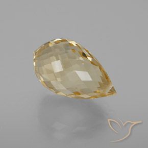 Citrino Dorato chiaro naturale da 7.12 ct, Taglio briolette, VVS-VS