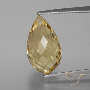 7.16ct Naturale Arancio dorato Citrino, Taglio briolette, VVS-VS