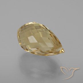 Citrino Arancio dorato naturale da 7.16 ct, Taglio briolette, VVS-VS