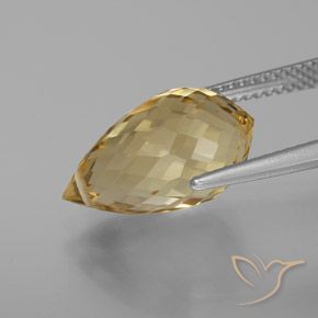 Citrino Arancio dorato naturale da 7.16 ct, Taglio briolette, VVS-VS