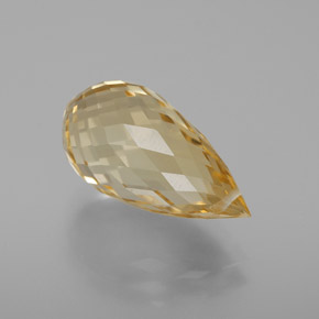 Citrino naturale dorato da 7,09 ct, briolette, VVS