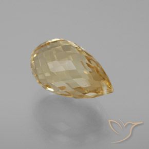 Citrino Dorato chiaro naturale da 7.35 ct, Taglio briolette, VVS