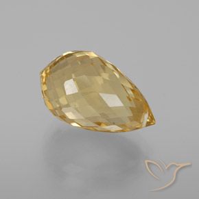 Citrino Arancio dorato naturale da 7.50 ct, Taglio briolette, VVS-VS