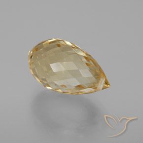 Citrino Dorato chiaro naturale da 7.30 ct, Taglio briolette, VVS-VS