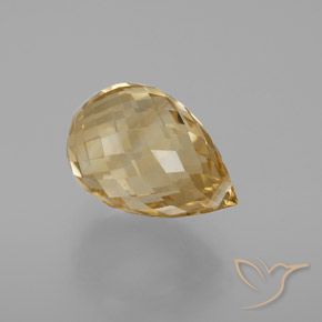 Citrino Arancio dorato naturale da 7.39 ct, Taglio briolette, VVS-VS