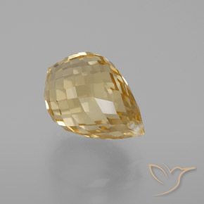 Citrino Arancio dorato naturale da 7.20 ct, Taglio briolette, VVS-VS