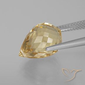 Citrino Arancio dorato naturale da 7.20 ct, Taglio briolette, VVS-VS