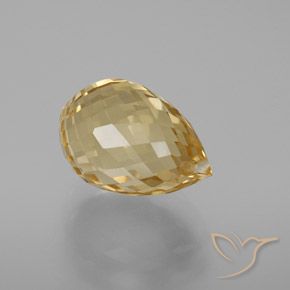 Citrino Dorato chiaro naturale da 7.40 ct, Taglio briolette, VVS-VS