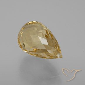 Citrino Dorato chiaro naturale da 8.24 ct, Taglio briolette, VVS-VS