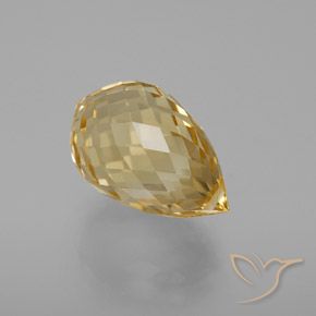 Citrino Dorato brunastro chiaro naturale da 7.56 ct, Taglio briolette, VVS