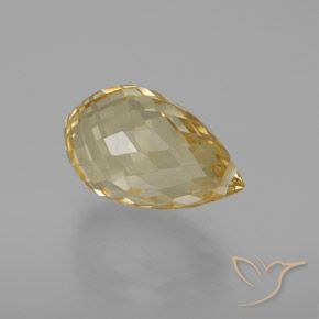Citrino Dorato chiaro naturale da 7.17 ct, Taglio briolette, VVS