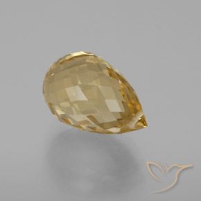 Citrino Dorato chiaro naturale da 7.28 ct, Taglio briolette, VVS-VS