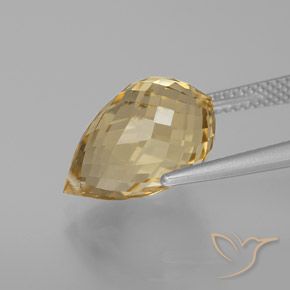 Citrino Dorato chiaro naturale da 7.28 ct, Taglio briolette, VVS-VS