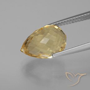 Citrino Oro naturale da 6.14 ct, Taglio briolette, VVS-VS