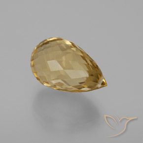 Citrino Arancio dorato naturale da 6.28 ct, Taglio briolette, VVS