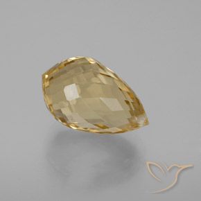Citrino Arancio dorato naturale da 6.27 ct, Taglio briolette, VVS-VS