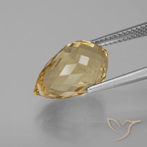 Citrino Arancio dorato naturale da 6.27 ct, Taglio briolette, VVS-VS