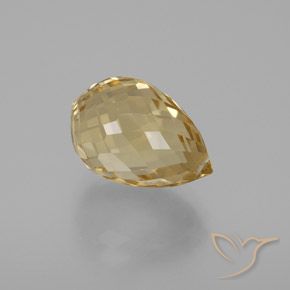 Citrino Arancio dorato naturale da 6.29 ct, Taglio briolette, VVS