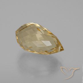 Citrino Dorato chiaro naturale da 6.44 ct, Taglio briolette, VVS