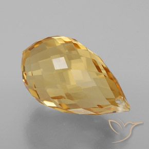 Citrino Dorato naturale da 6.21 ct, Taglio briolette, VVS