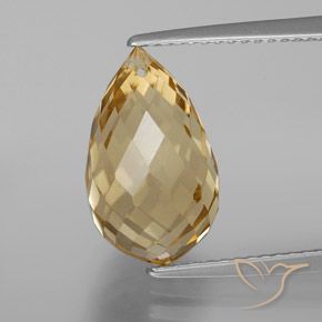 5.96ct Naturale Marrone dorato Citrino, Taglio briolette, VVS-VS