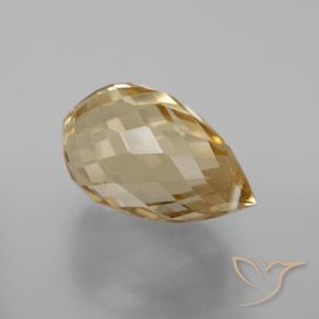 Citrino Marrone dorato naturale da 5.96 ct, Taglio briolette, VVS-VS